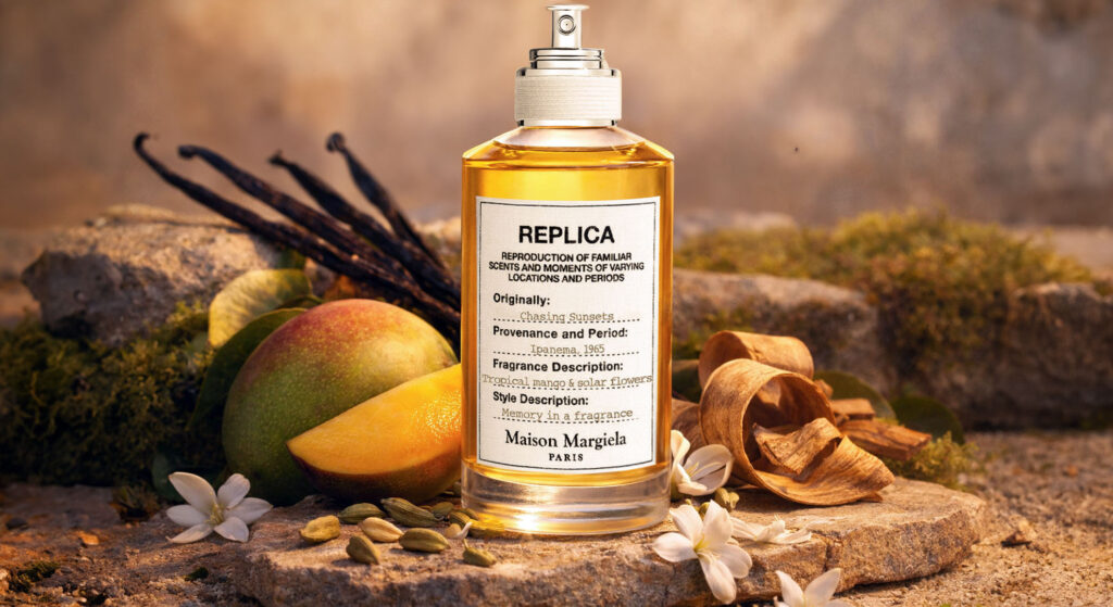 Maison Margiela Replica Chasing Sunsets - tropikalne perfumy drzewno-owocowe
