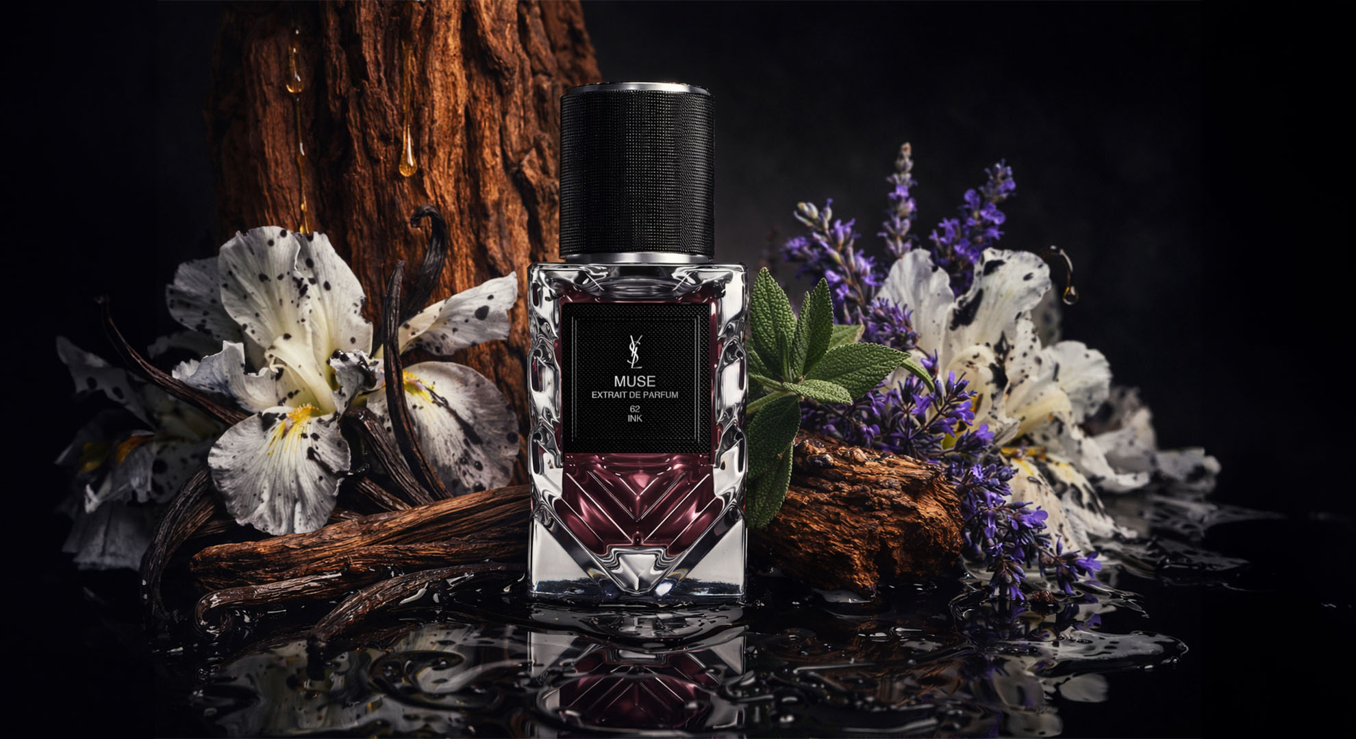Yves Saint Laurent Muse Extrait de Parfum 62 Ink – tusz, irys i francuski dąb