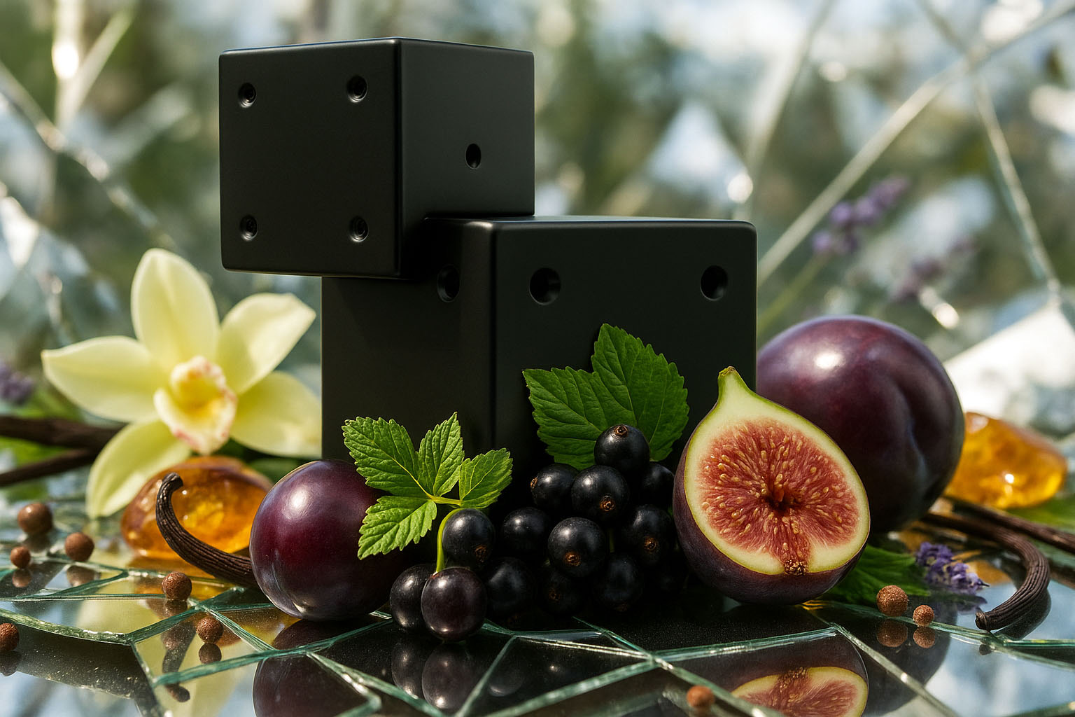 Piramida zapachowa Billie Eilish Your Turn II Eau de Parfum z pimento, mirabelką, liśćmi czarnej porzeczki, figą, czarną herbatą, waniliową orchideą, wetwerią, olibanum i cedrem