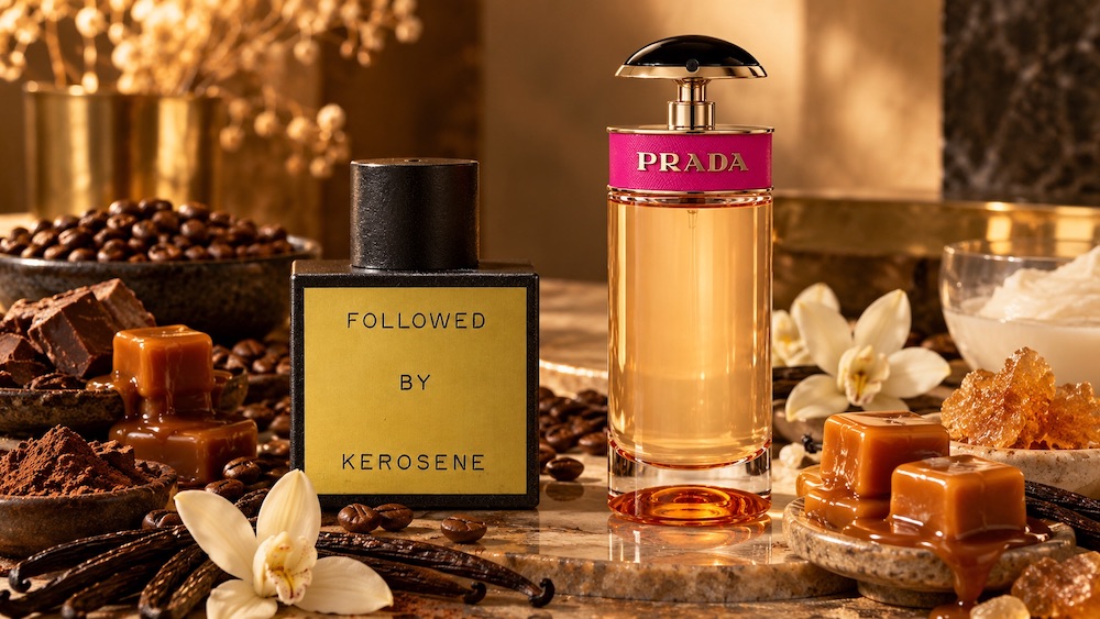 Perfumy karmelowe Prada Candy Eau de Parfum i Kerosene Followed Eau de Parfum - kompozycje gourmand